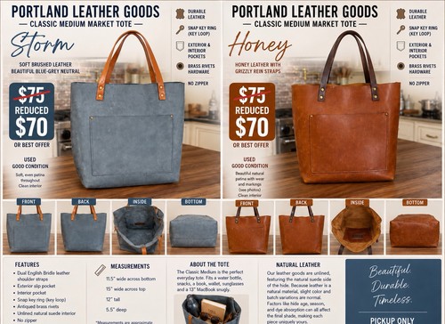 Portland leather goods storm - goods,