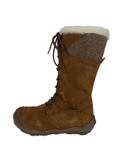 Caterpillar Boots Womens Brown Suede Mid Calf UK 5 CAT Warm Lined Chunky Sole