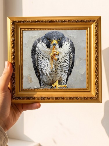 Peregrine falcon oil painting - peregrine,