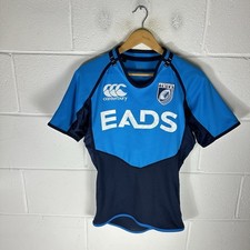 Cardiff Blues Rugby Shirt Mens Large Blue Canterbury 2013/14 Home Player Issue*