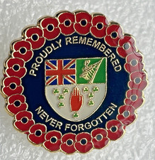 Royal British Legion Poppy Badge - 36th Ulster Division - Never Forget Them