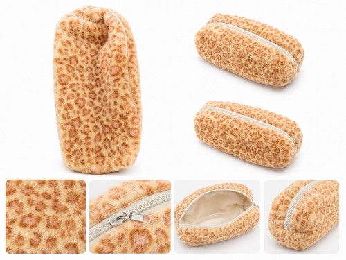 Leopard print fluffy - faux, fur