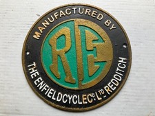 Clearance - Royal Enfield cycle co ltd Redditch, Cast Iron Sign - ex display