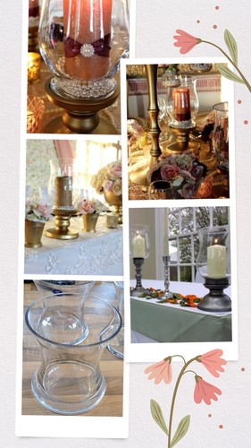 Glass hurricane vase - hurricane,