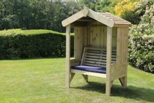 Cottage Arbour Fully Enclosed Wooden Garden Bench Sits 2