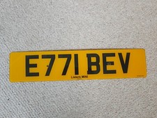 E771 bev private number plate - number, plate.