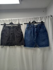 ❤️ 2 X Miss Selfridge Denim Skirts Size 6 Vgc