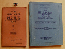 HILLMAN MINX USER & SERVICE / WORKSHOP MANUALS 1936 ~ 1939 MODELS Ref IB201 209