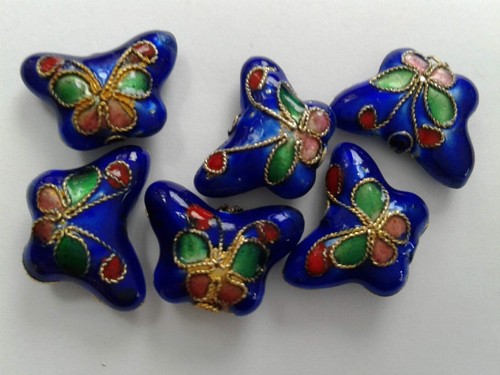 Cloisonne butterfly beads - butterfly,