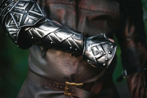Blackened steel single - , bracer
