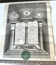 Freemasons Certificate Grand