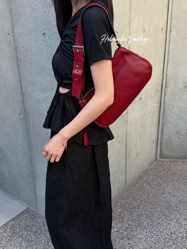 Auth prada leather shoulder - prada,