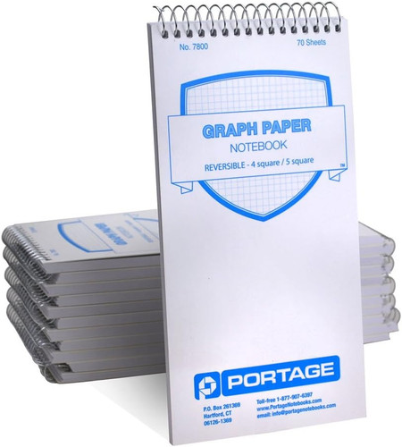 Portage graph paper notebook - graph,