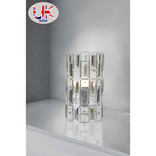 Table Lamp For Bedroom Home Decor Stylish Two Tone Crystal Cylinder Stunning 