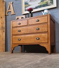 CHEST OF DRAWERS ~ SOLID OAK ~ MID CENTURY ~ VINTAGE ~ RESTORED