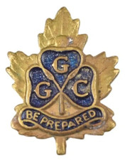 Vintage Old Canada Canadian Girl Guides Members Enamel Brooch Badge
