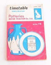 Bus Coach Timetable Potteries Motor Traction April 1970