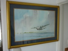 Original Vintage Signed Watercolour by Barry K Barnes of Military Aircraft (2)