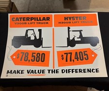 Vintage CAT vs Hyster Sign NOS