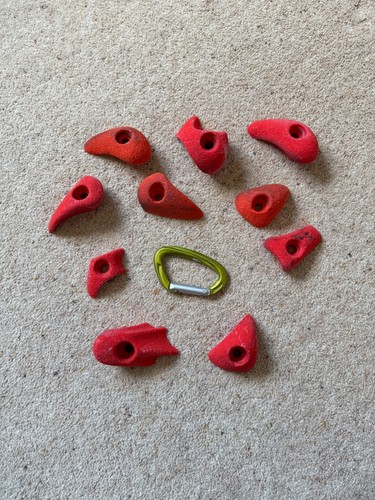 Rock climbing holds with - , bolts