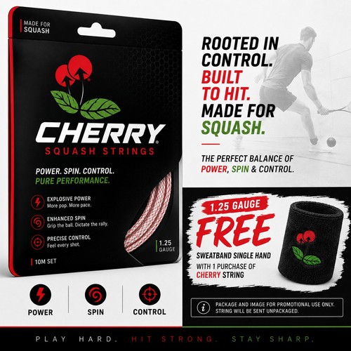 Cherry squash string - cherry, set