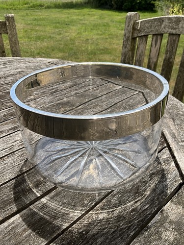 Antique large glass bowl with - antique,