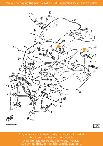 Yamaha nut plate 2vw - nut,plate,, 2vw-f1736-00