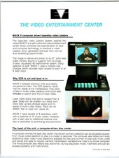 The Video Jukebox Entertainment Center FLYER Laserdisc Visual Phonograph Promo