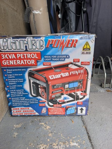 Clarke pg3800dv 7hp 3kva - 7hp,