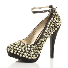 WOMENS HIGH HEEL ANKLE STRAP