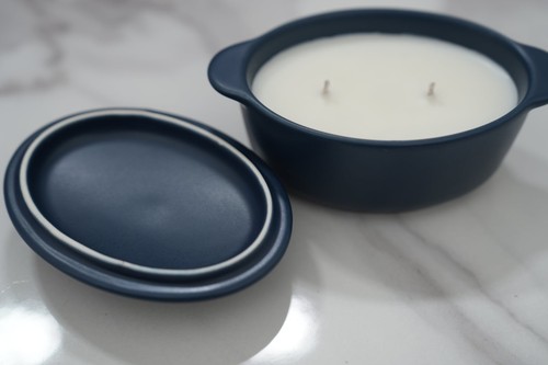 Hand made casserolle candle - hand,