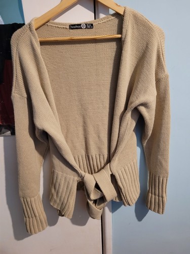 Women beige cardigan with - beige,