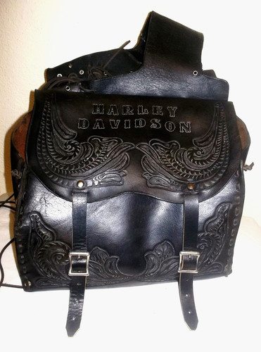 Vtg harley tooled leather - vtg,