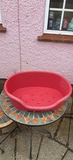 Red Small Plastic Dog Bed for Dogs and Other Pets