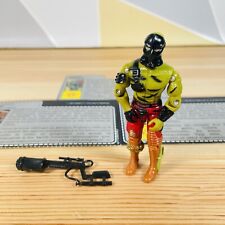 Vtg Gi Joe Darklon Action Figure Complete Hasbro 1989 - 3 European File Cards