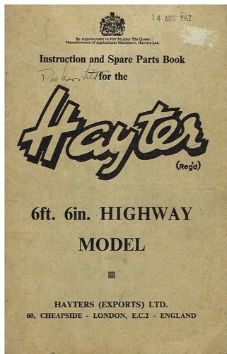 Hayter highway tractor - hayter, 6'