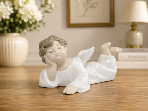 Lladró reclining angel cherub - lladró,