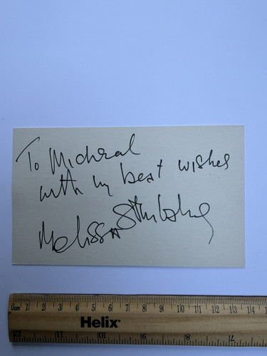Melissa stribling signed - melissa,