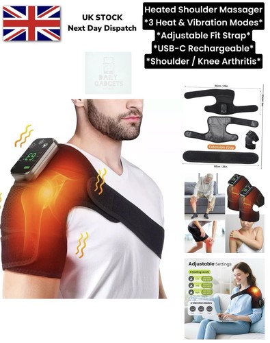 Heated shoulder massager wrap - heated,