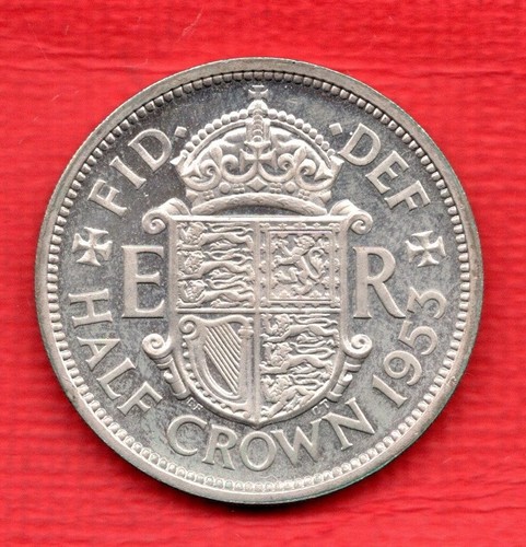 1953 proof half crown coin - 1953,