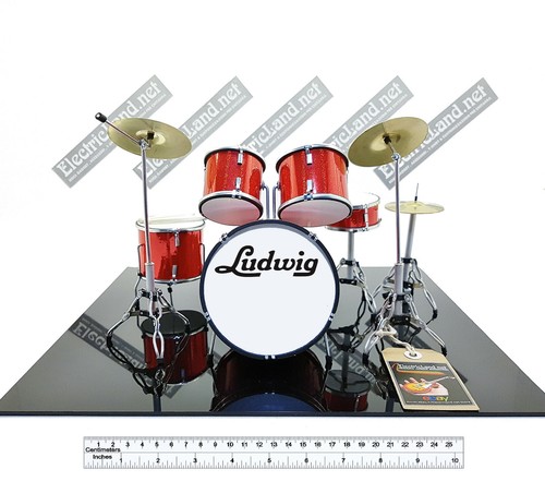 Mini drum set ludwig red - set,