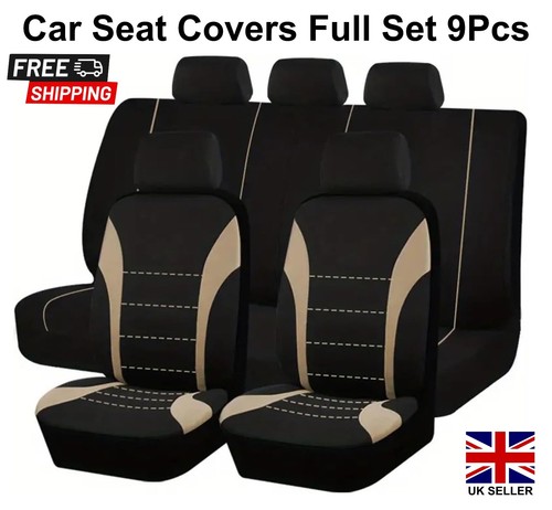 Beige car seat covers full - beige,
