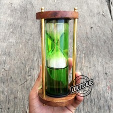 Vintage old wooden sand glass - old,