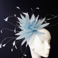 Ocean Blue Feather Fascinator