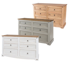 6 Drawer Chest Solid Wood Wax