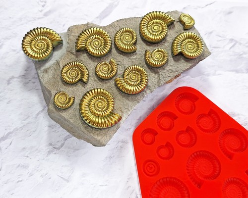 Mini ammonites silicone mould - ammonites,