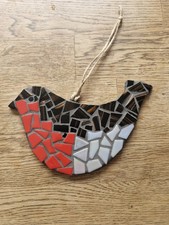 Handmade Hanging Mosaic Robin