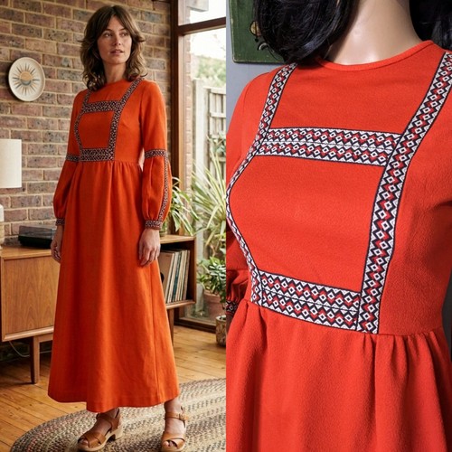 Vintage 60s 70s orange red - 60s,