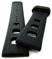 22mm GP Rubber Watch Strap Textured Surface - Curved Lugs 100% Waterproof Diver