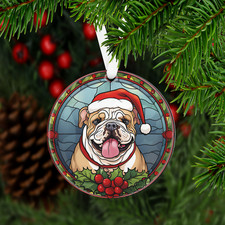 Dog Christmas Acrylic Bauble